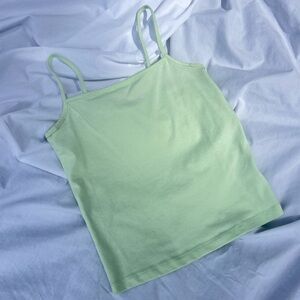 Light green cropped tank top